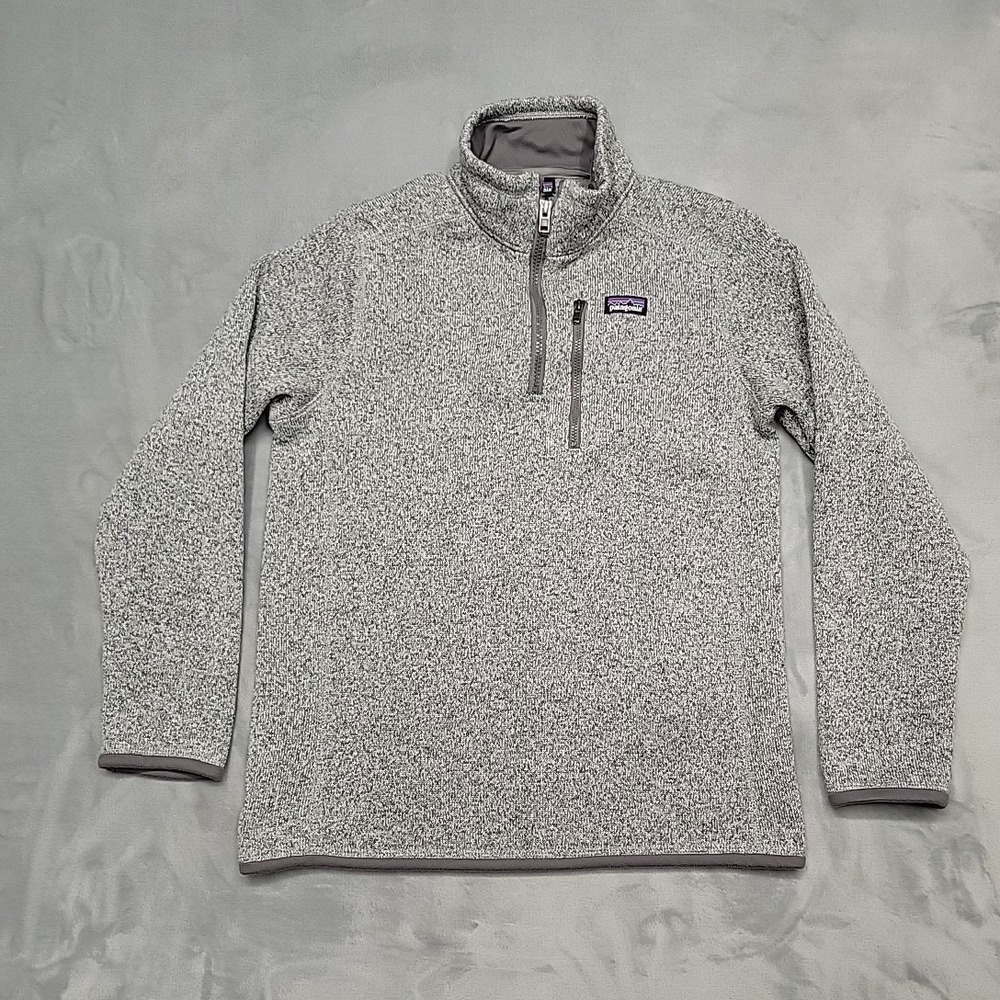 Patagonia Better Sweater Kids XL Gray Quarter Zip Fleece Pullover Jacket 65706